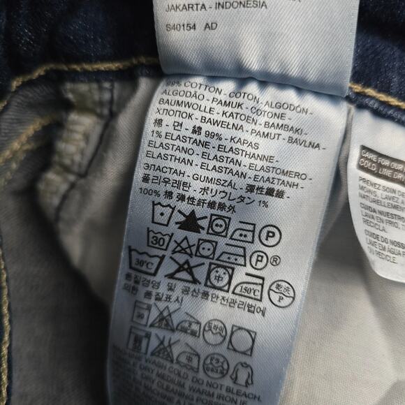 Levi's 518‎ too superlow boot cut jeans blue 11m 30x32 denim 5335 - Picture 10 of 12